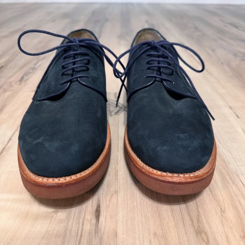 Brooks Brothers Classic Bucks in navy Suede Leather Size 10‎